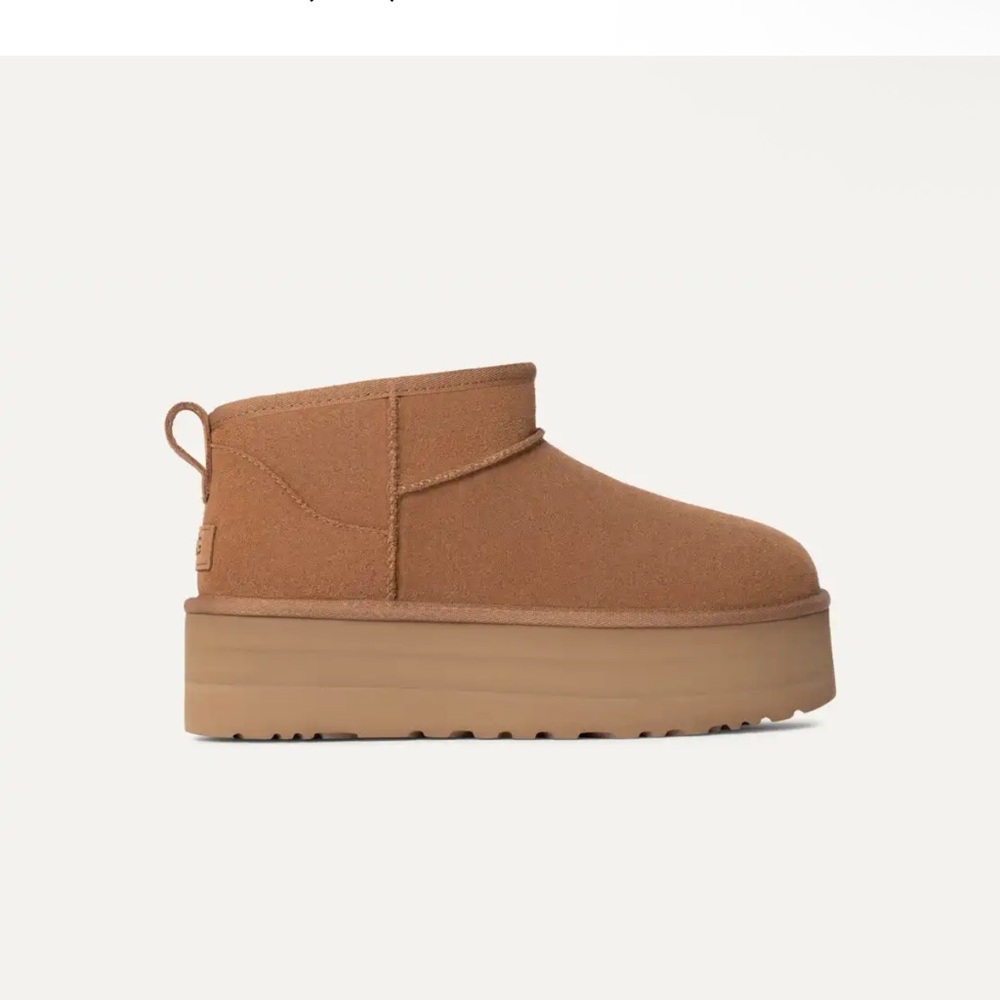 Tan Platform Ankle Boots